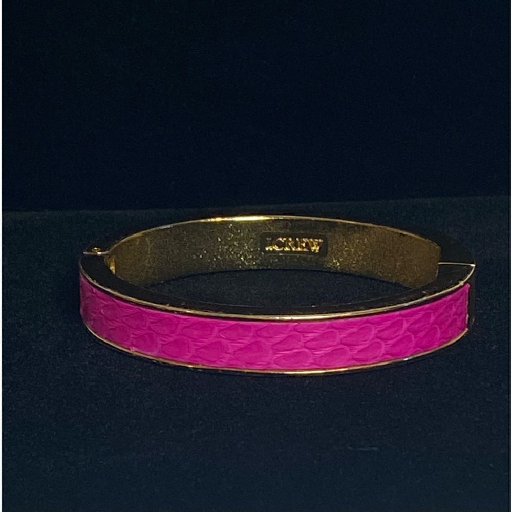 J. Crew Gold Overlay and Leather Bracelet - Picture 2 of 4